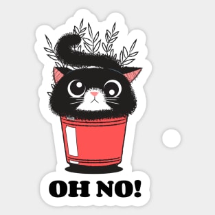 cute cat, funny cat, black cat Sticker